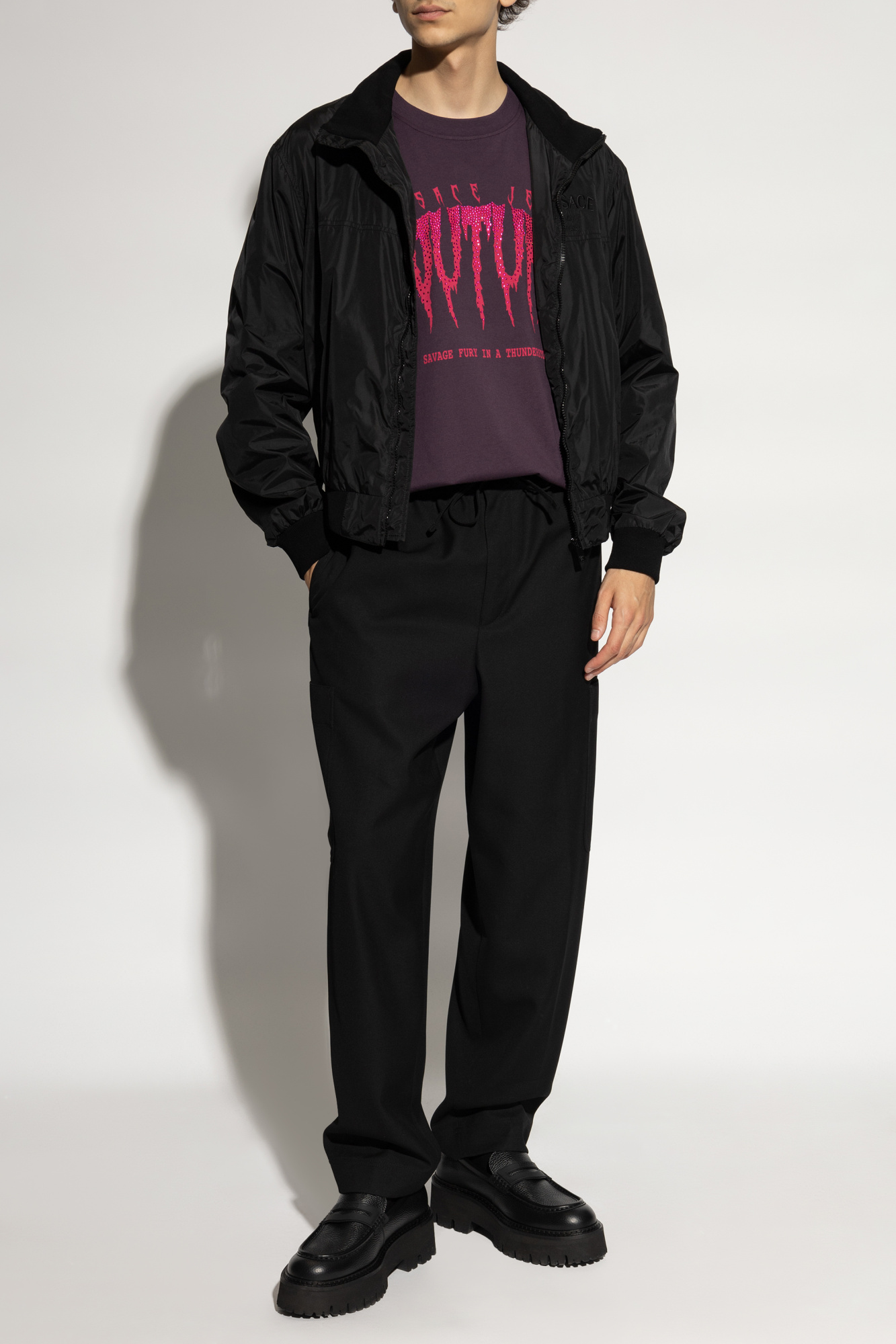 VERSACE JEANS COUTURE コーデュロイシャツ S ブラック - メルカリ
